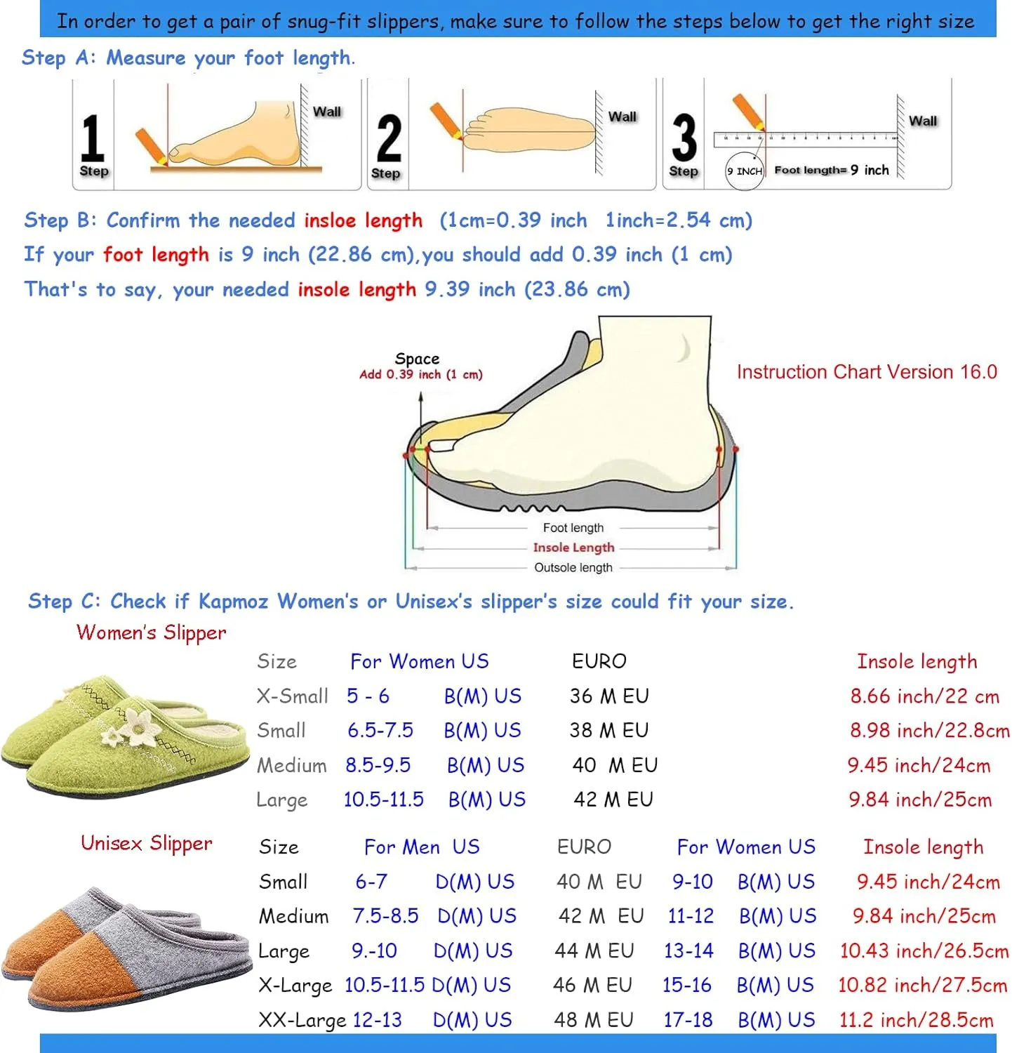 Women's Boiled Wool House Slippers Breathable Sweat Free Clog Slip on Mule Indoor/Outdoor Slipper