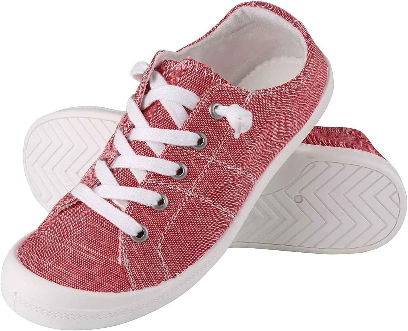 Women's Canvas Sneakers Comfortable, Lightweight, Distressed, Mixed Print, Casual Shoes for Teens