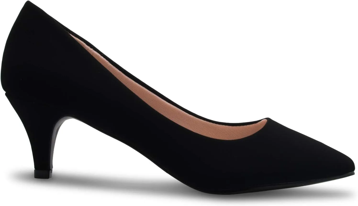 Women's Classic D'Orsay Closed Toe Kitten Heel Pump - Casual, Comfort