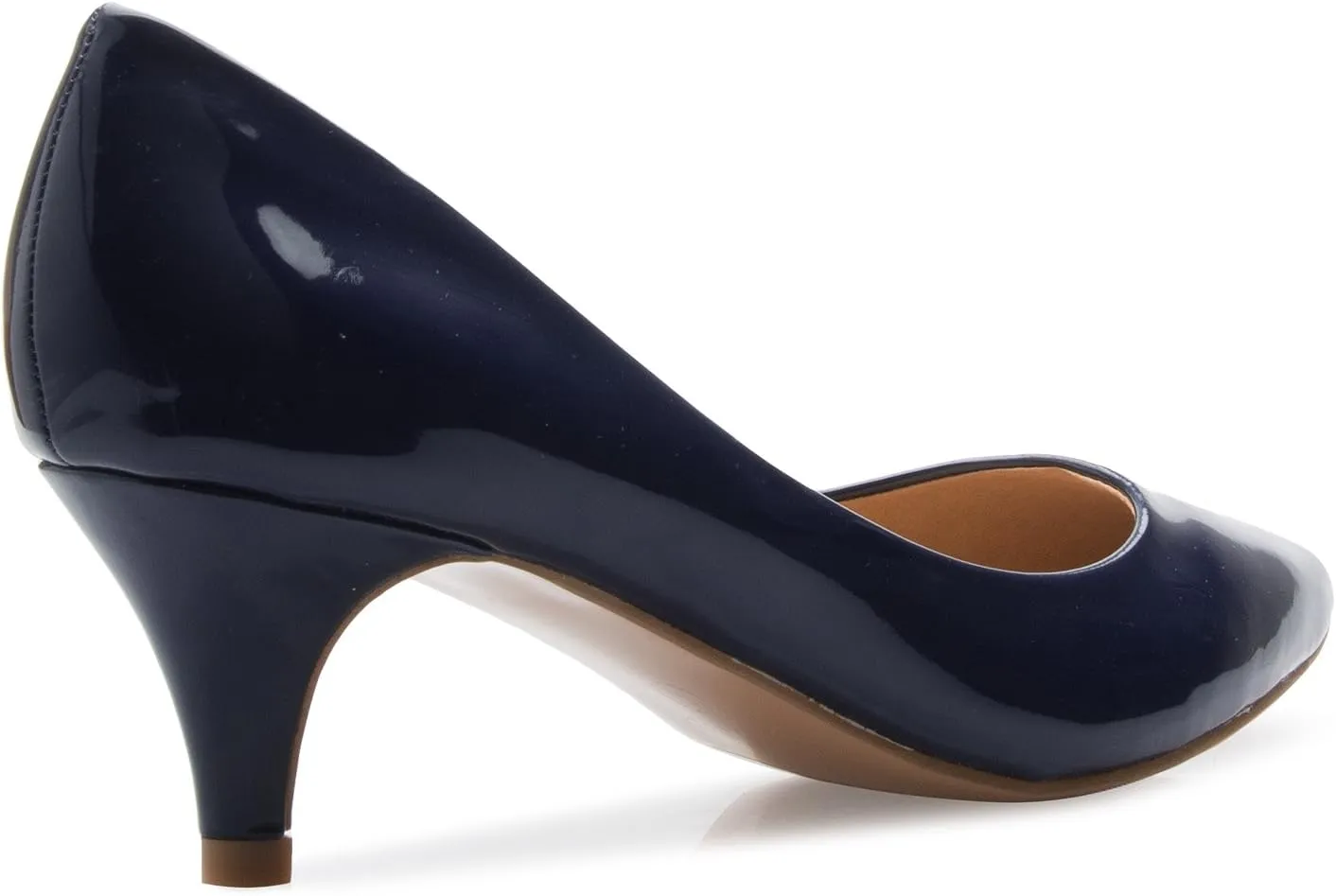 Women's Classic D'Orsay Closed Toe Kitten Heel Pump - Casual, Comfort