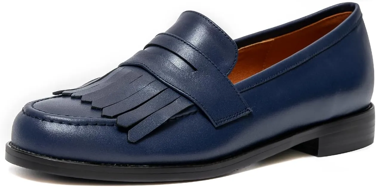 Women's Classic Flat Leather Tassel Loafer