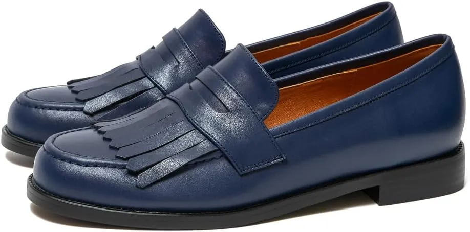 Women's Classic Flat Leather Tassel Loafer
