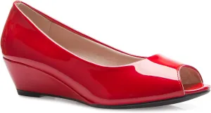 Womens Classic Open Toe Kitten Heel Wedges | Dress, Work, Party Low Heeled