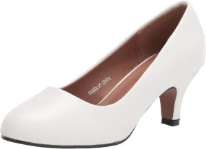 Women's Classic Round Toe Pump Kitten Low Heel Shoes