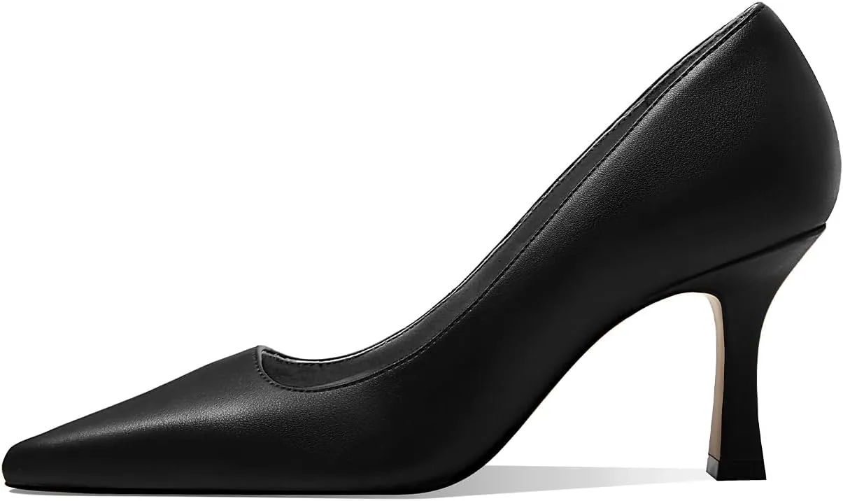 Women's Closed Toe High Heels Dress Pointed Toe Wedding Pump Shoes Prom Bridal Work Office Pumps for Women