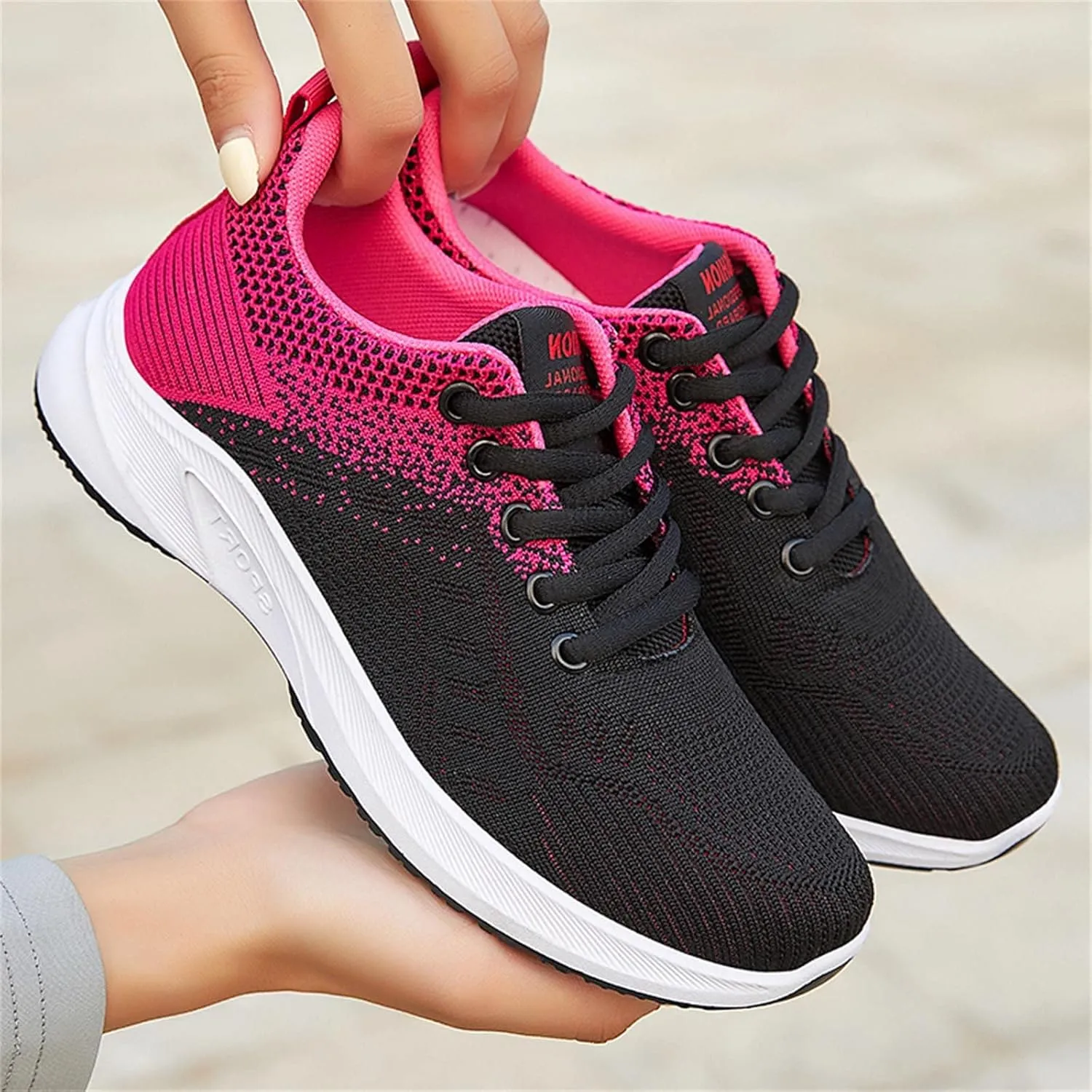 Women's Comfort Walking Shoes Slide Soles, Ultra Lightweight Stretch Cushion Shoe for Women Mesh Athletic Style