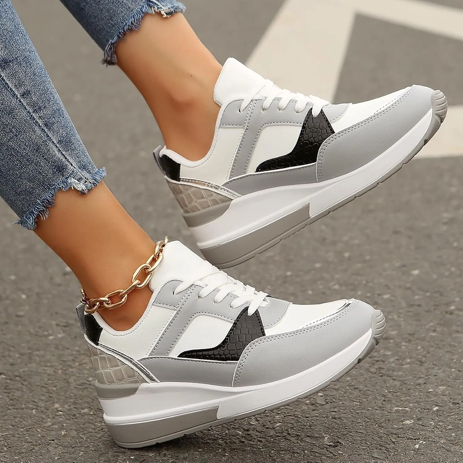 Womens Comfortable Slip On Sneakers Casual Walking Shoes Lightweight Canvas Flats Elastic Non Slip Loafers