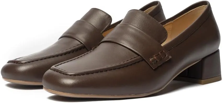 Women's Dress Leather Heels Loafer