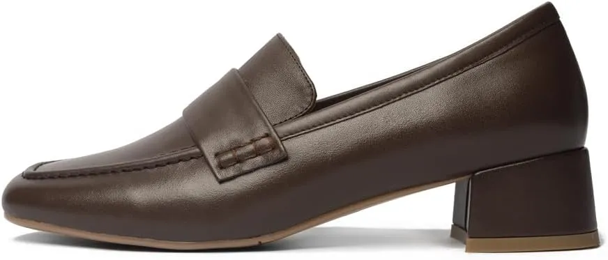Women's Dress Leather Heels Loafer