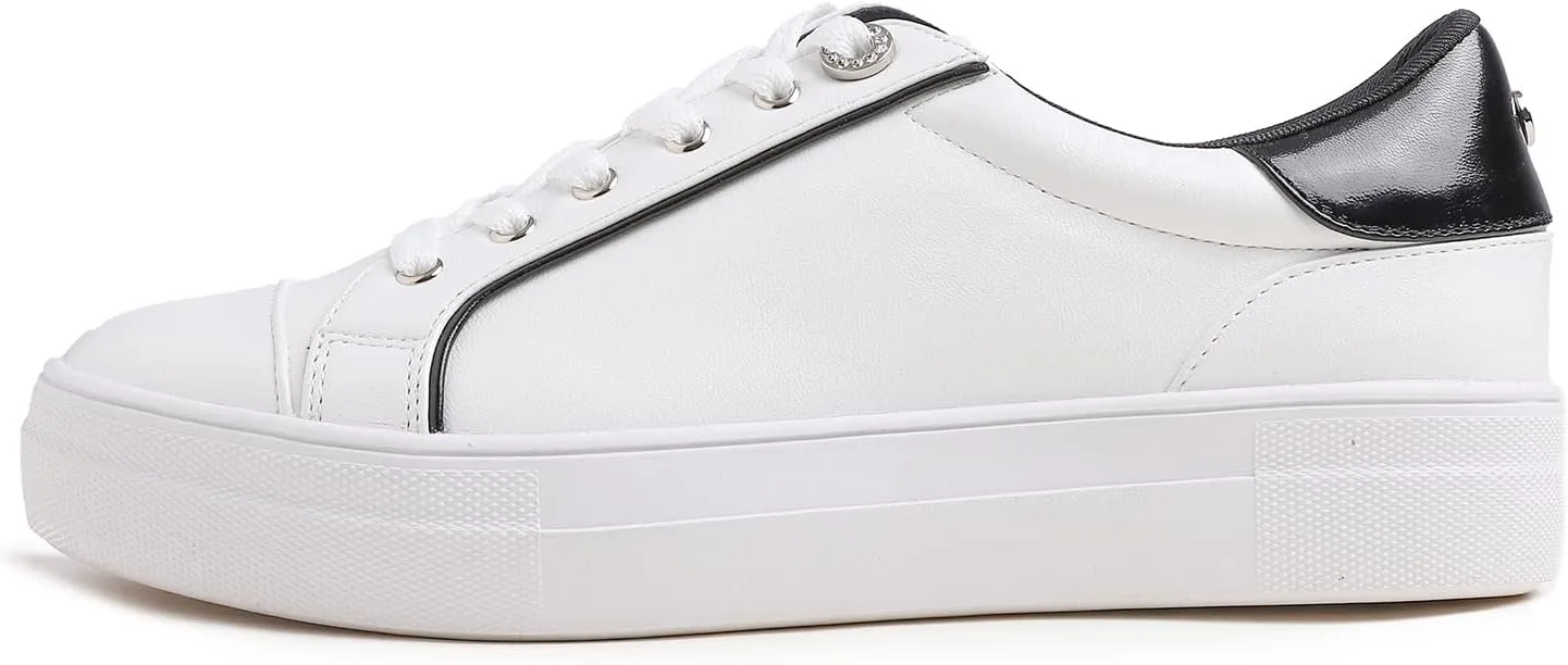 Women's Fashion Bling Deco Party Lightweight Vegan Leather Sneaker