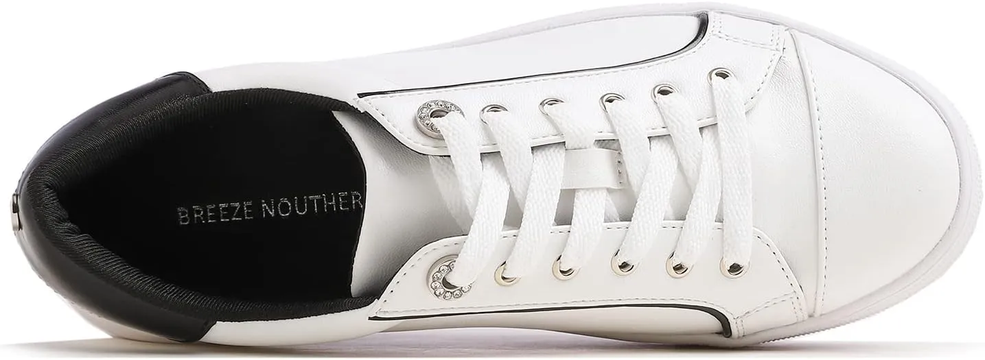 Women's Fashion Bling Deco Party Lightweight Vegan Leather Sneaker