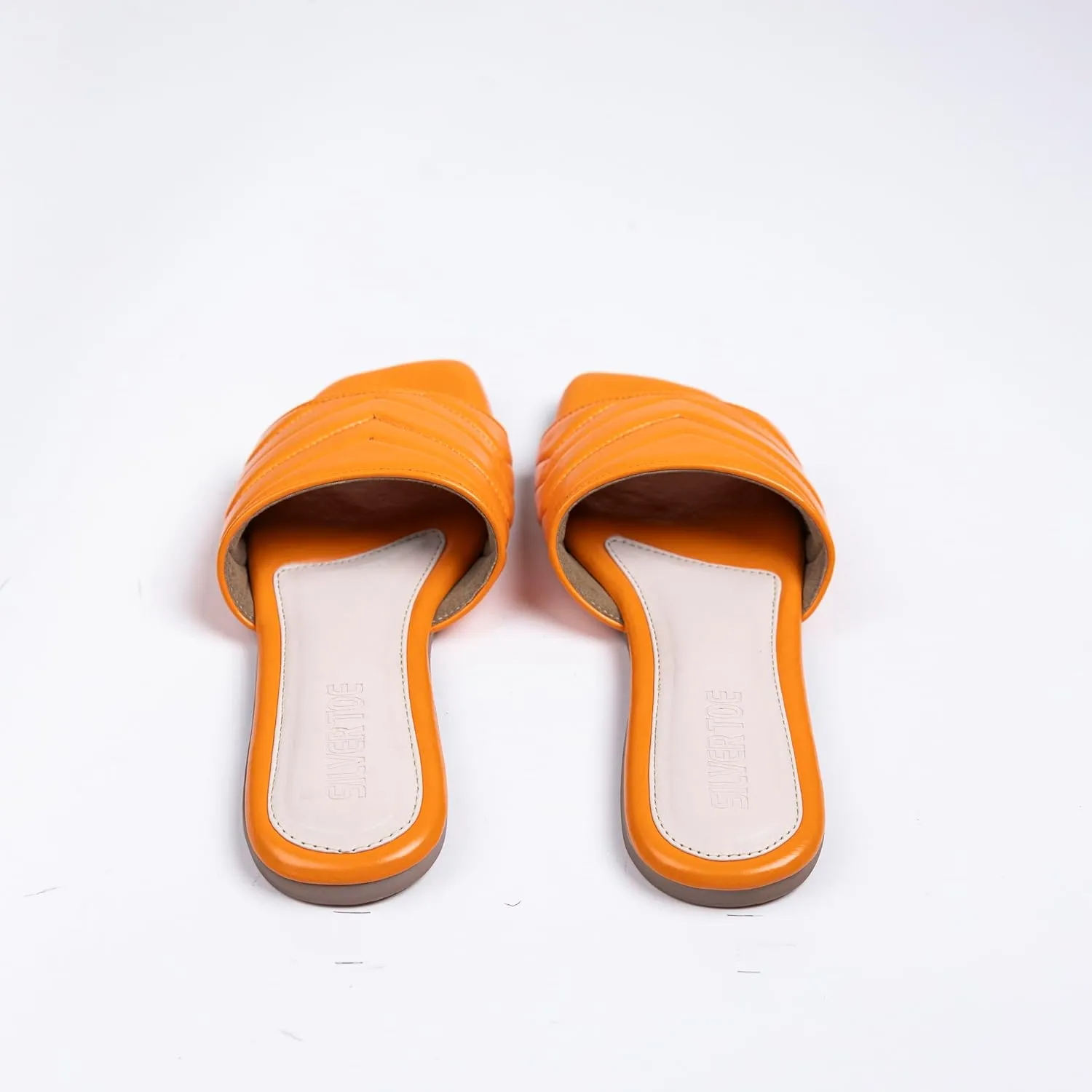 Women's Flat Slide Sandals - Square Open Toe Slides With Cushioned Insole Fashionable Slip-On With Soft Leather | Slippers for Summer | Comfort Walking With Beach Shoes