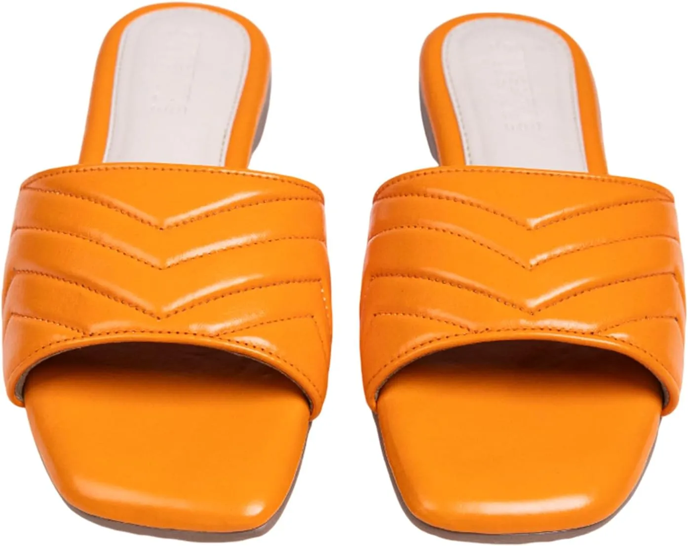 Women's Flat Slide Sandals - Square Open Toe Slides With Cushioned Insole Fashionable Slip-On With Soft Leather | Slippers for Summer | Comfort Walking With Beach Shoes