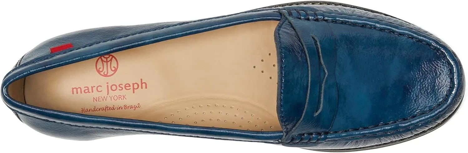Womens Genuine Leather Comfort Slip on Penny Loafers