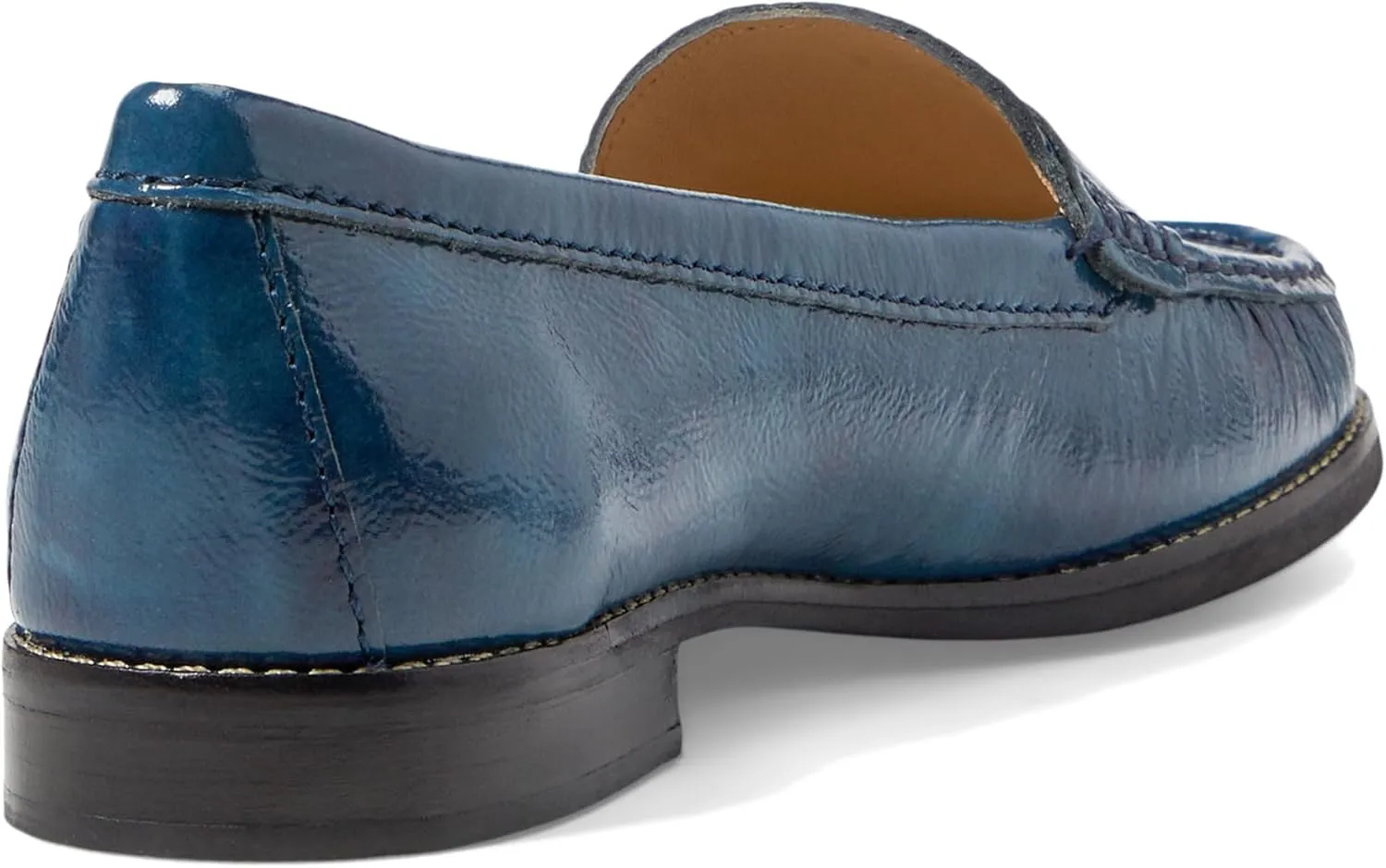 Womens Genuine Leather Comfort Slip on Penny Loafers