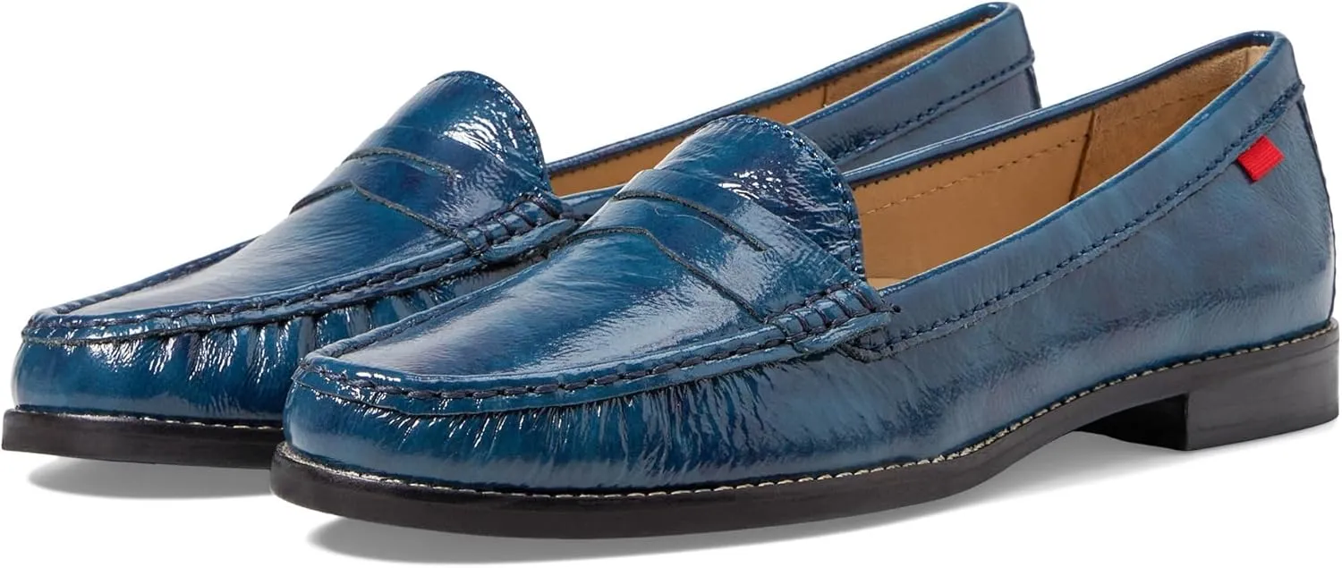 Womens Genuine Leather Comfort Slip on Penny Loafers