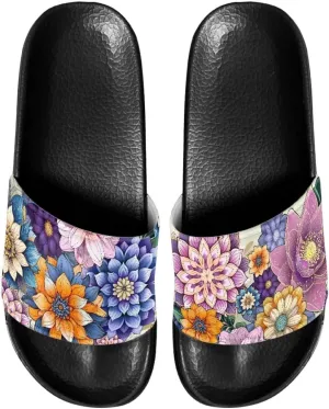 Womens House Slippers Comfy Slide Sandals for Women Open Toe Slippers