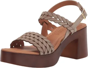 Women's Jud-Italy Heeled Sandal, Stone Suede Leather, 10