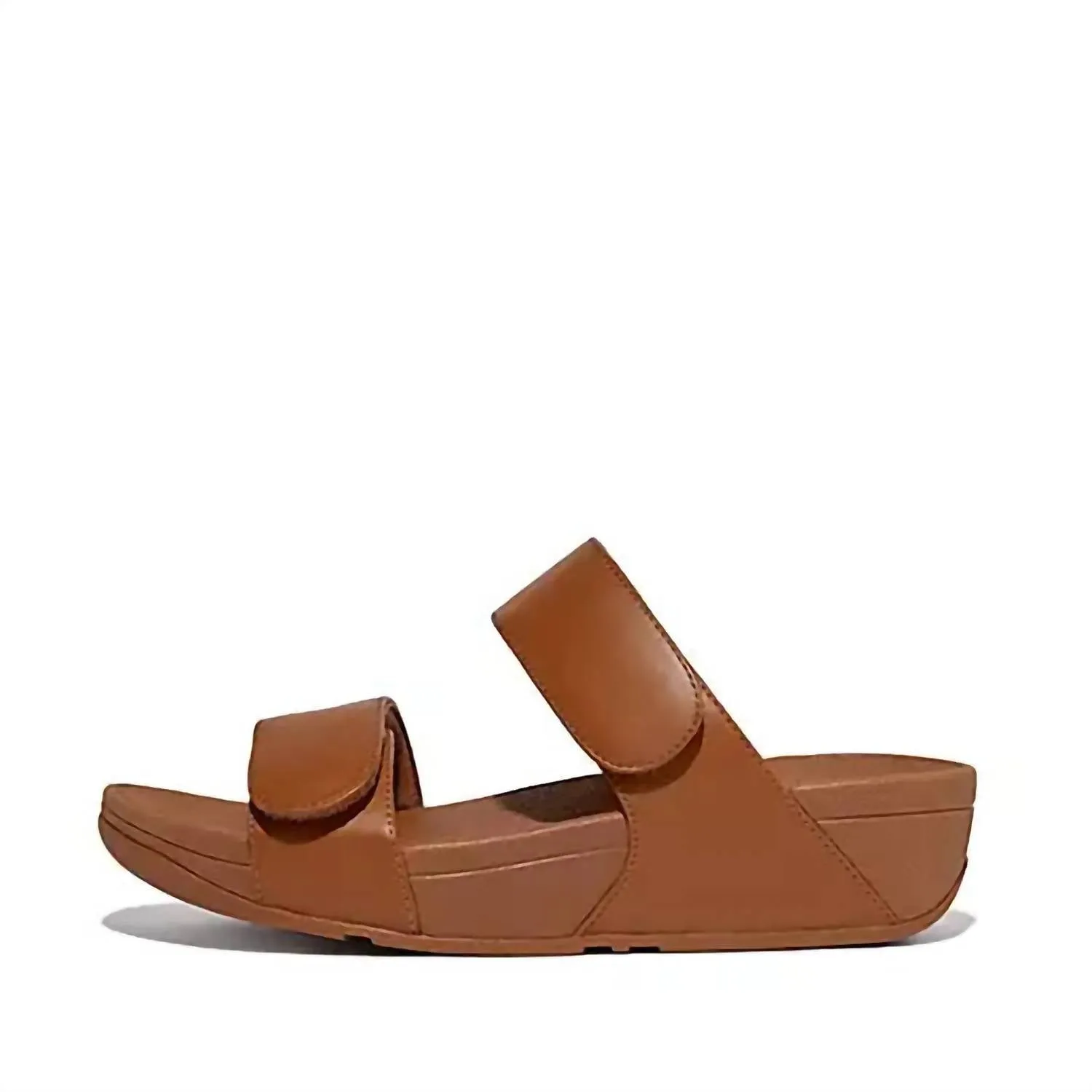 Women's Lulu Adjustable Leather Slide In Light Tan