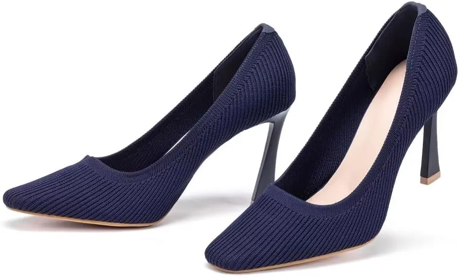 Women's Pumps Pointed Toe Kitten Heel Slip On Dressy Casual Shoes