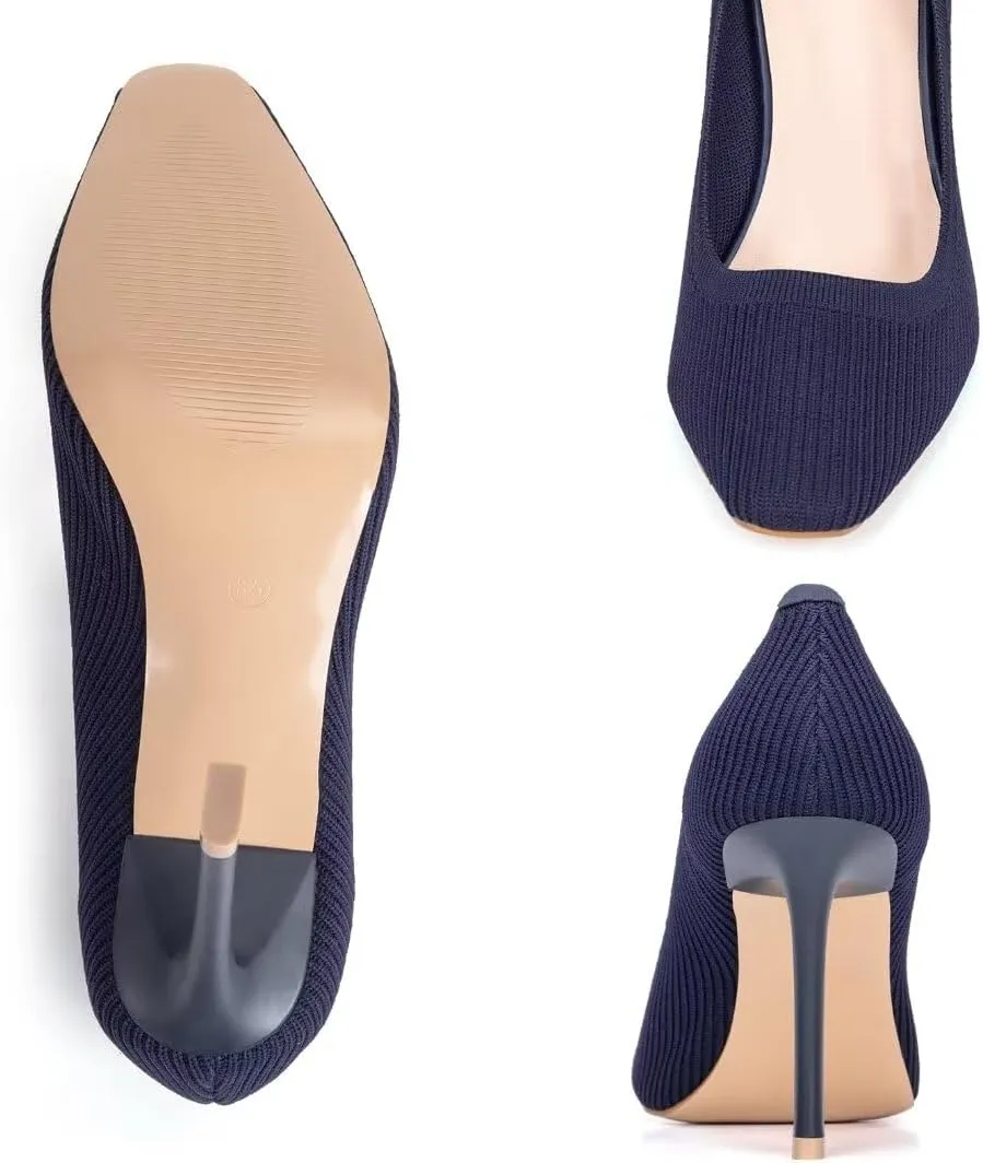 Women's Pumps Pointed Toe Kitten Heel Slip On Dressy Casual Shoes
