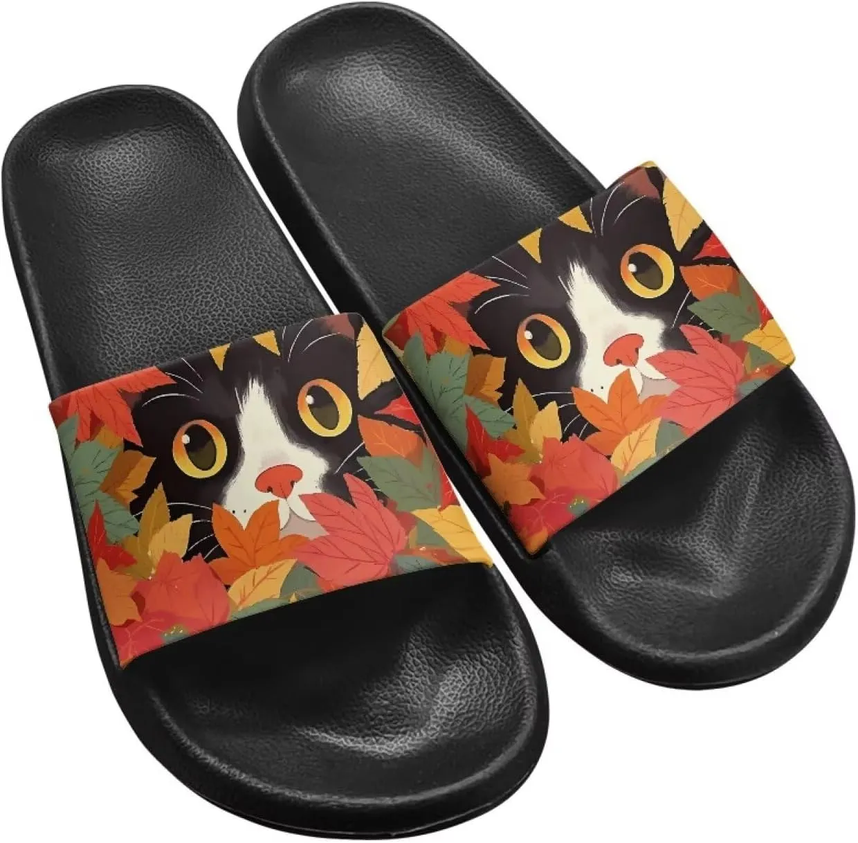 Womens Slide Sandal Lightweight Quick-dry Bathroom Shower Slippers Non Slip Open-toe EVA Slide Shoes Slippers for Bedroom House SizeUS 5-12.5
