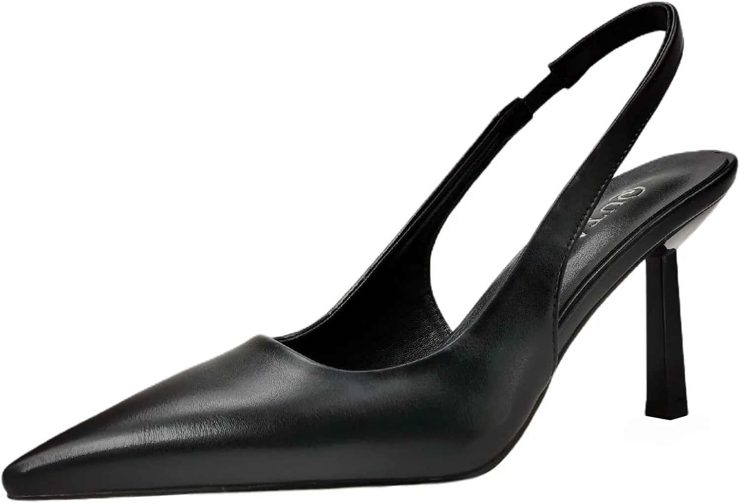 Women's Slingback Closed Pointed Toe Slip-on Kitten High Heel Casual Sexy Sandals Party Dress Pump Black Pink Shoes