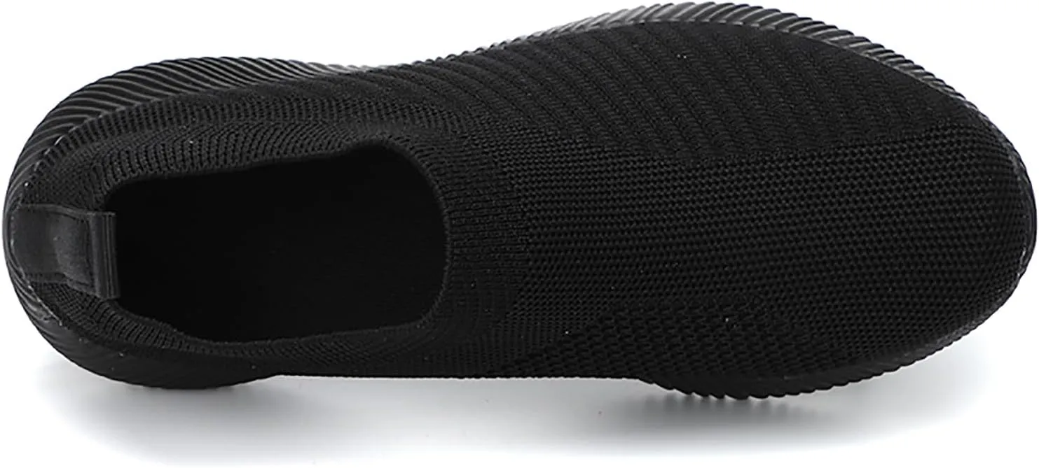 Women's Slip on Walking Loafer Shoes Knit Mesh Lightweight Comfort Slip on Breathable Sneakers