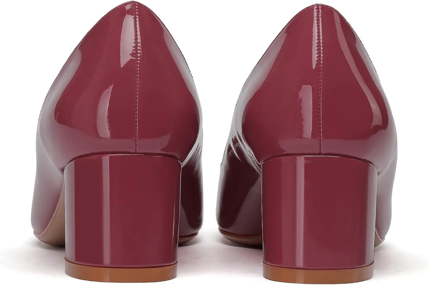 YODEKS Women's Closed-Pointed Toe Mid Block Heels Classic Pumps for Dating