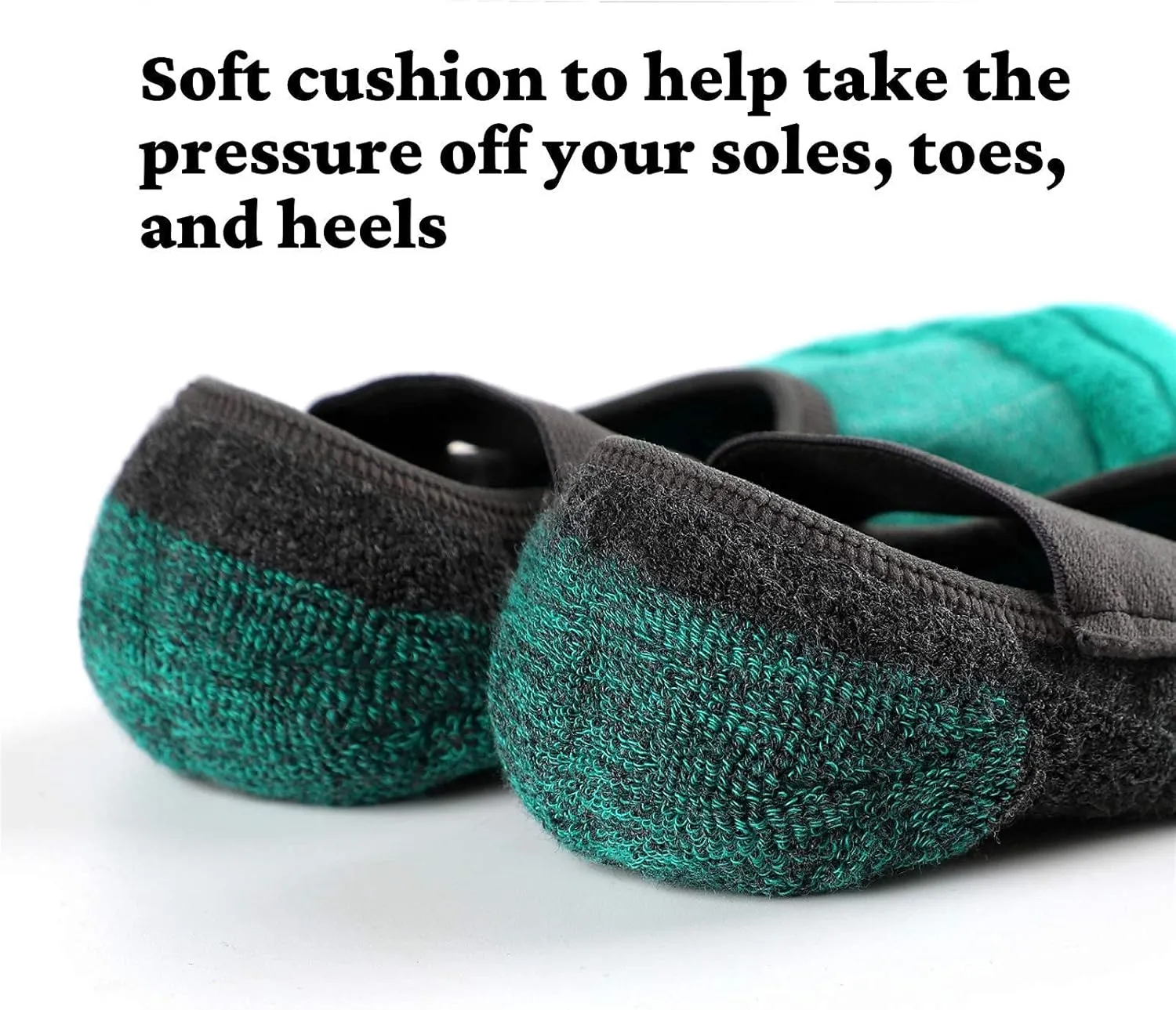 Yoga Socks with Grips for Women, Non-Slip Socks for Pilates, Barre, Ballet, Dance, Fitness 2Pairs