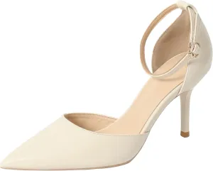 YooPrettyz Women D’Orsay High Heels Pointed Toe Ankle Strap Shoes Leather Everyday Work Or Formal Dress Pumps