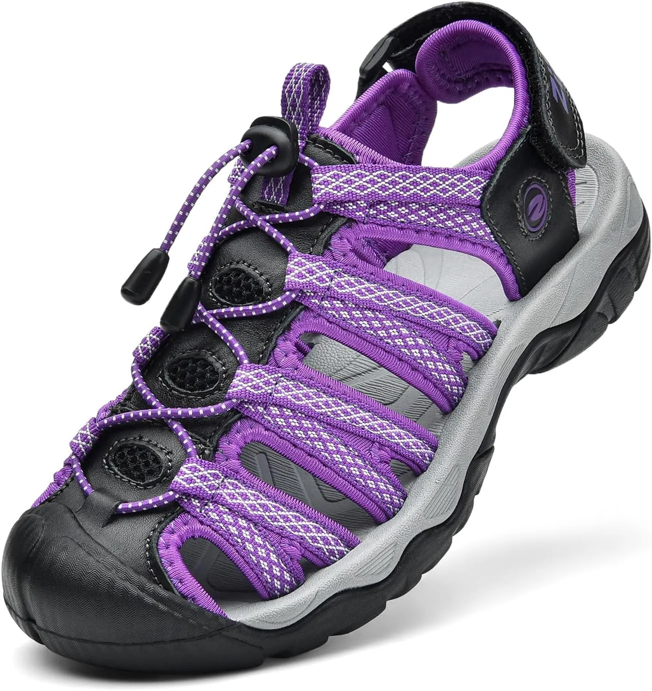 ziitop Womens Hiking Sandals Closed Toe Summer Outdoor Adventurous Beach Sandals Lace Adjustable Double Buckle Water Shoes