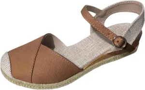 ZWRXW Closed Toe Sandals Women Arch Support Orthopedic Platform Wedge Sandals Buckle Ankle Strap Walking Sandal Boho Elegant Dressy Summer Shoes